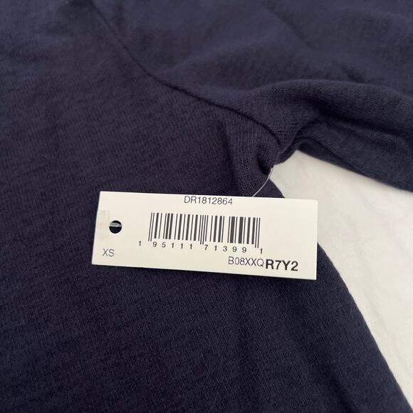 Daily ritual Women Cozy Standard-fit long Sleeve Shirttail Hem Crewneck Shirt XS - Picture 9 of 9